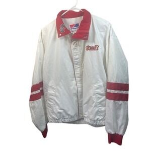 Swingster Racing Jacket Vintage Uniroyal Rallye Checkered‎ Flag White Red M